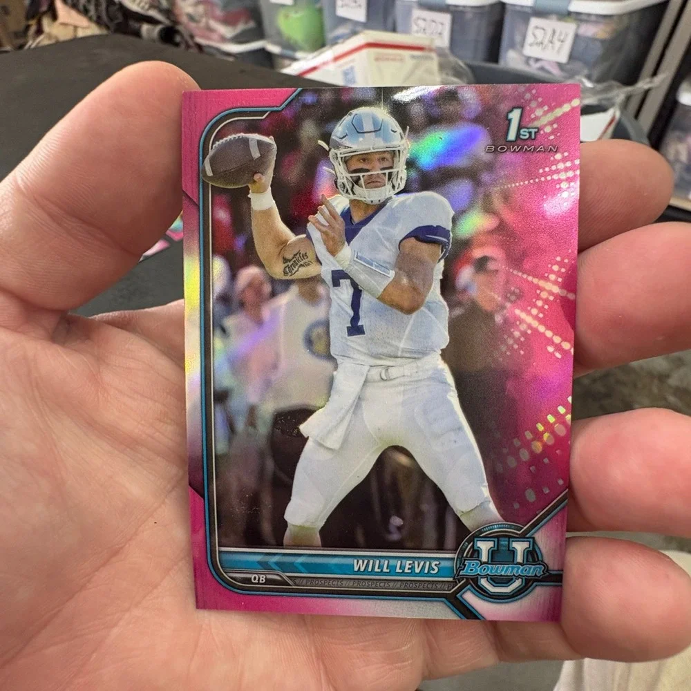 2022 Bowman University Football 5 Card Lot Will Levis Brock Bowers Refractor